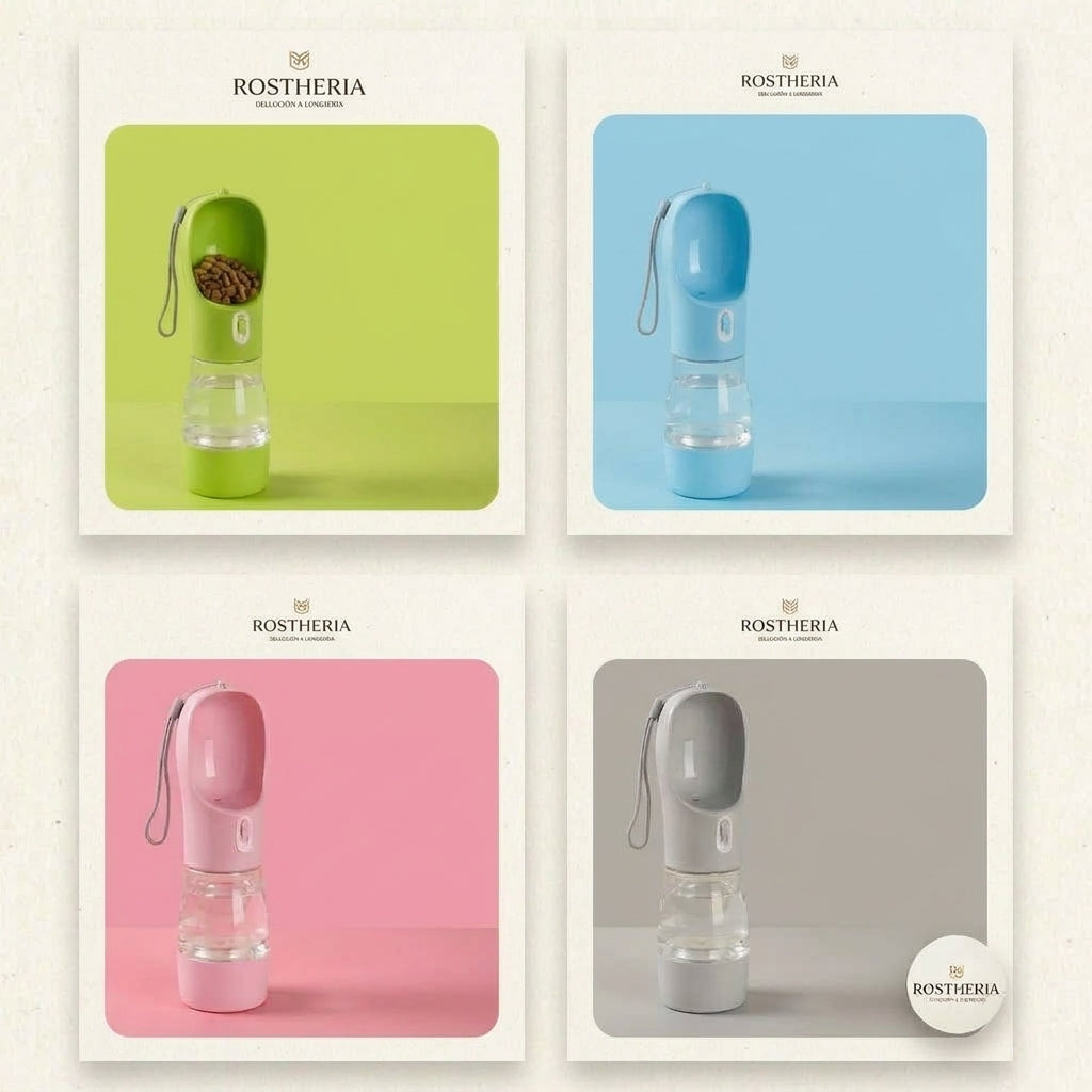 2-in-1 portable pet bottle.