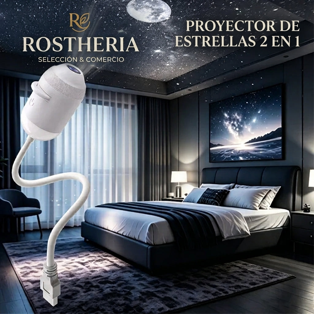 Proyector 2 en 1 de cielo estrellado y luz nocturna