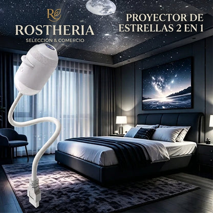 Proyector 2 en 1 de cielo estrellado y luz nocturna