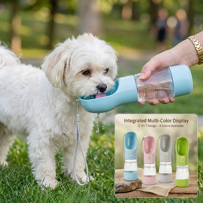 Tragbare Wasserflasche, ideal für Hunde und Katzen. Auslaufsicher.