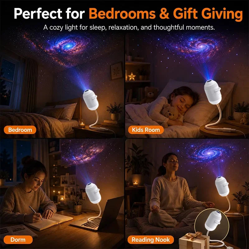 Proyector 2 en 1 de cielo estrellado y luz nocturna