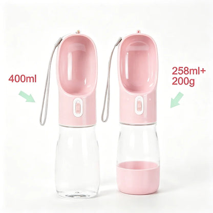 Tragbare Wasserflasche, ideal für Hunde und Katzen. Auslaufsicher.