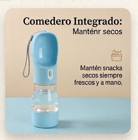 2-in-1 portable pet bottle.
