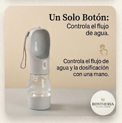 2-in-1 portable pet bottle.