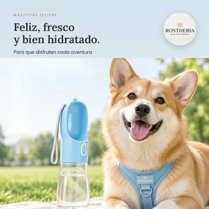 2-in-1 portable pet bottle.