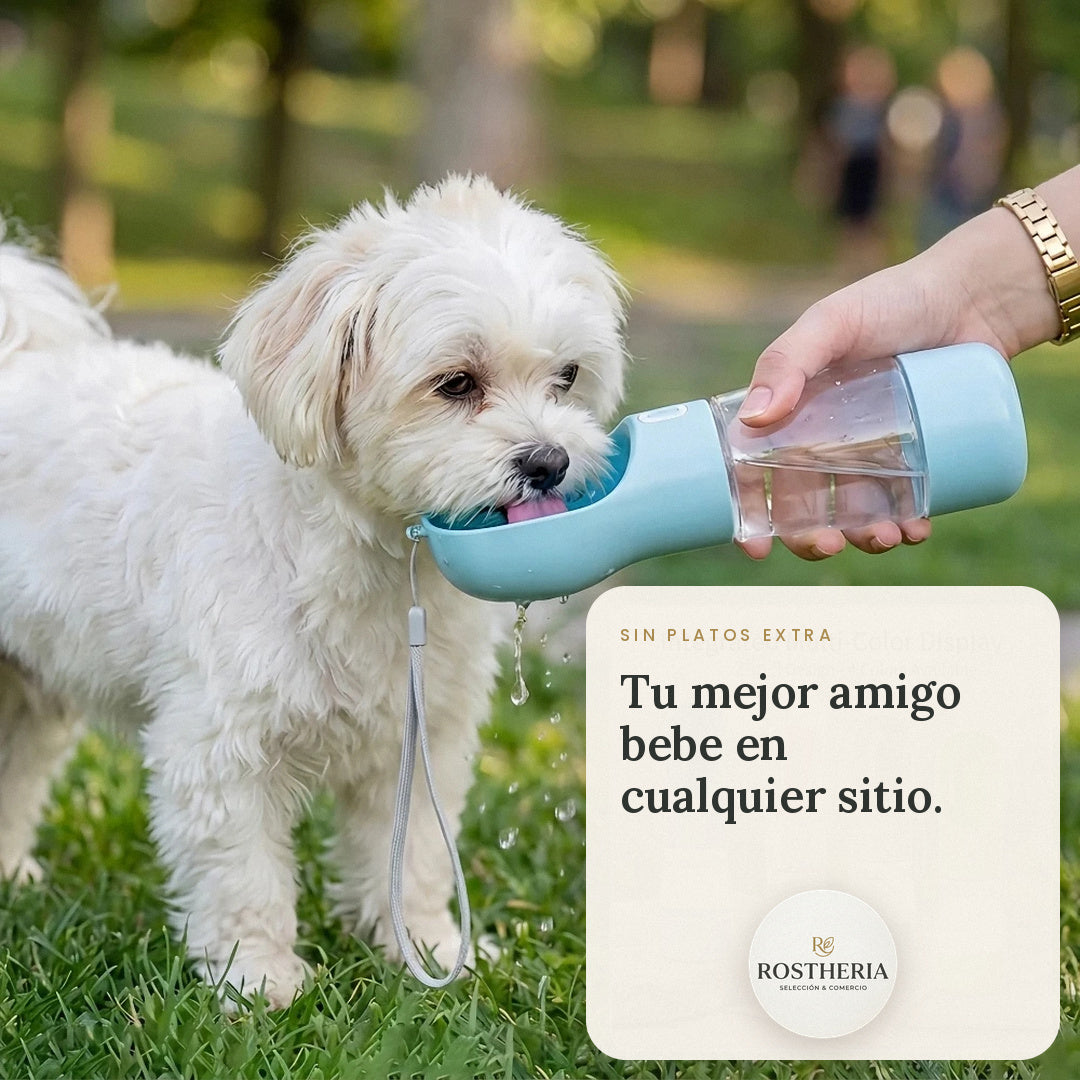 2-in-1 portable pet bottle.